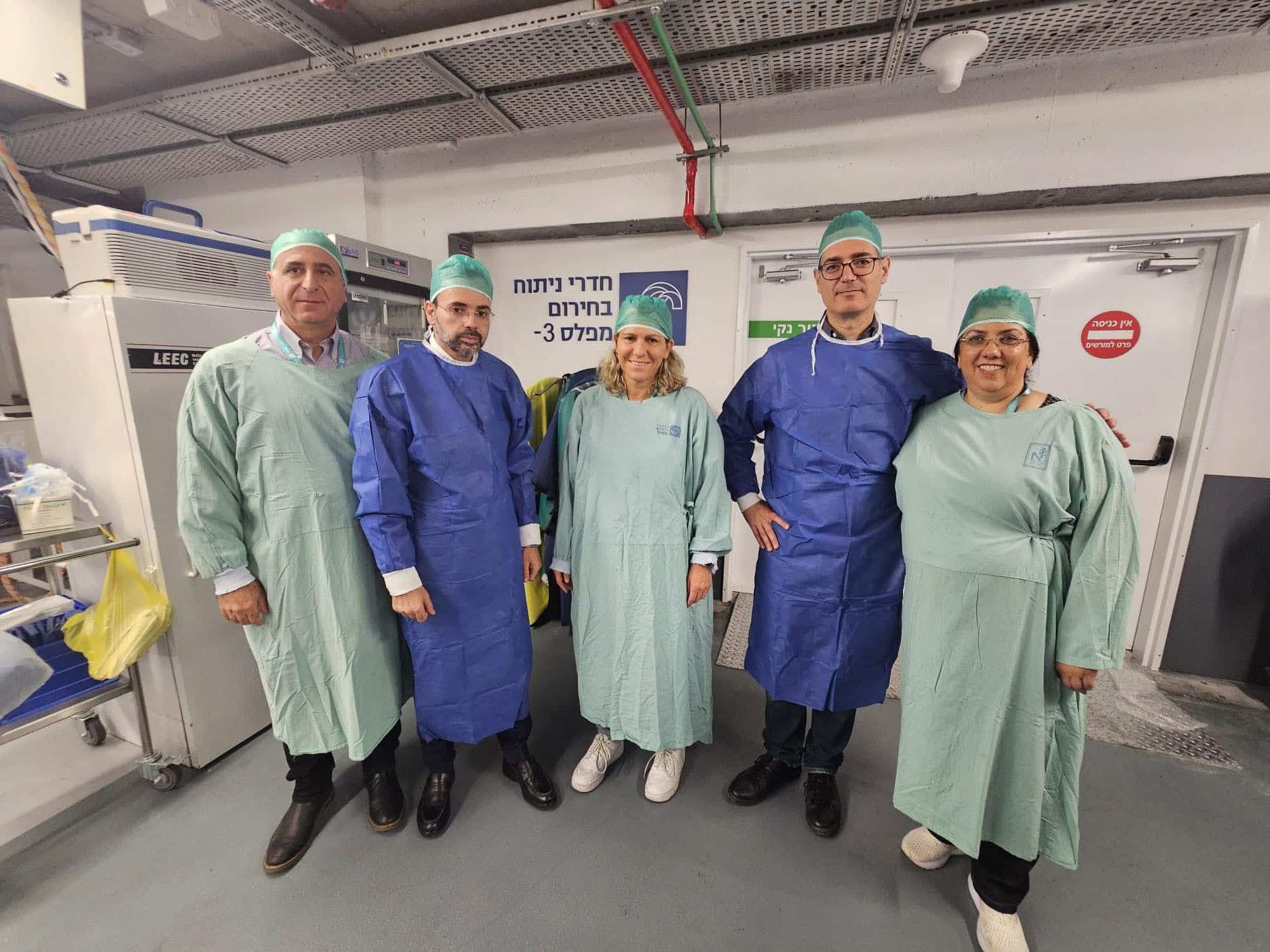 Health Minister Uriel Bosso and Health Ministry Director General Moshe Baran Siman Tov visited Shamir Medical Center